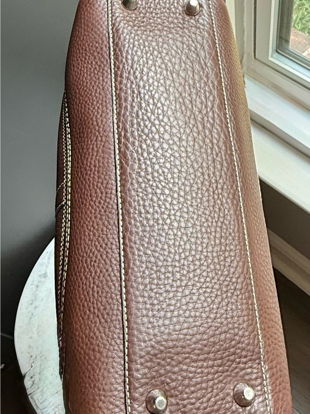 Coach Hamptons Leather Carryall Satchel w/Braided Belt Detail F13084 - Picture 8 of 12